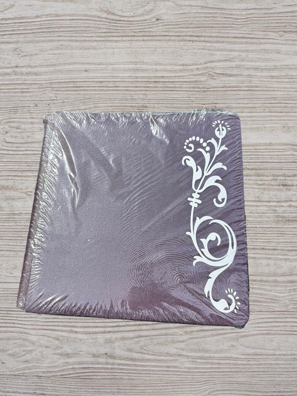 New Creative Memories 12x12 Coverset Album No Pages Eggplant Silver Foil Scroll